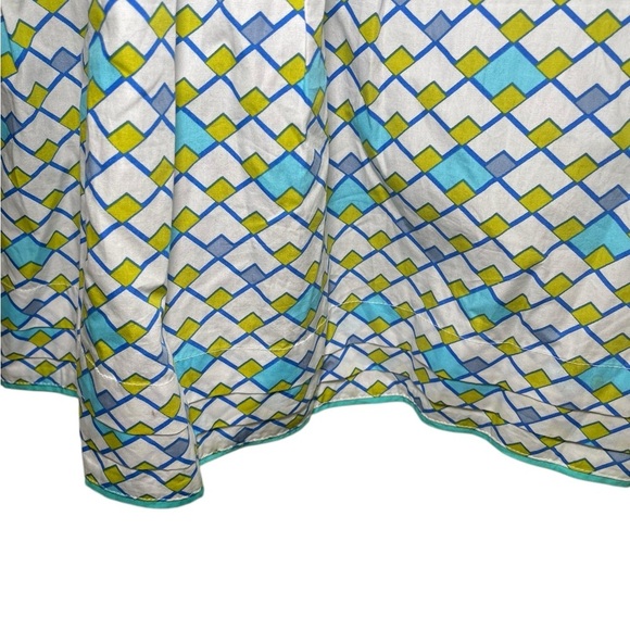 Lusana NWT Organic Cotton Strapless Mini Dress Size 4 Geometric Print - Picture 5 of 7